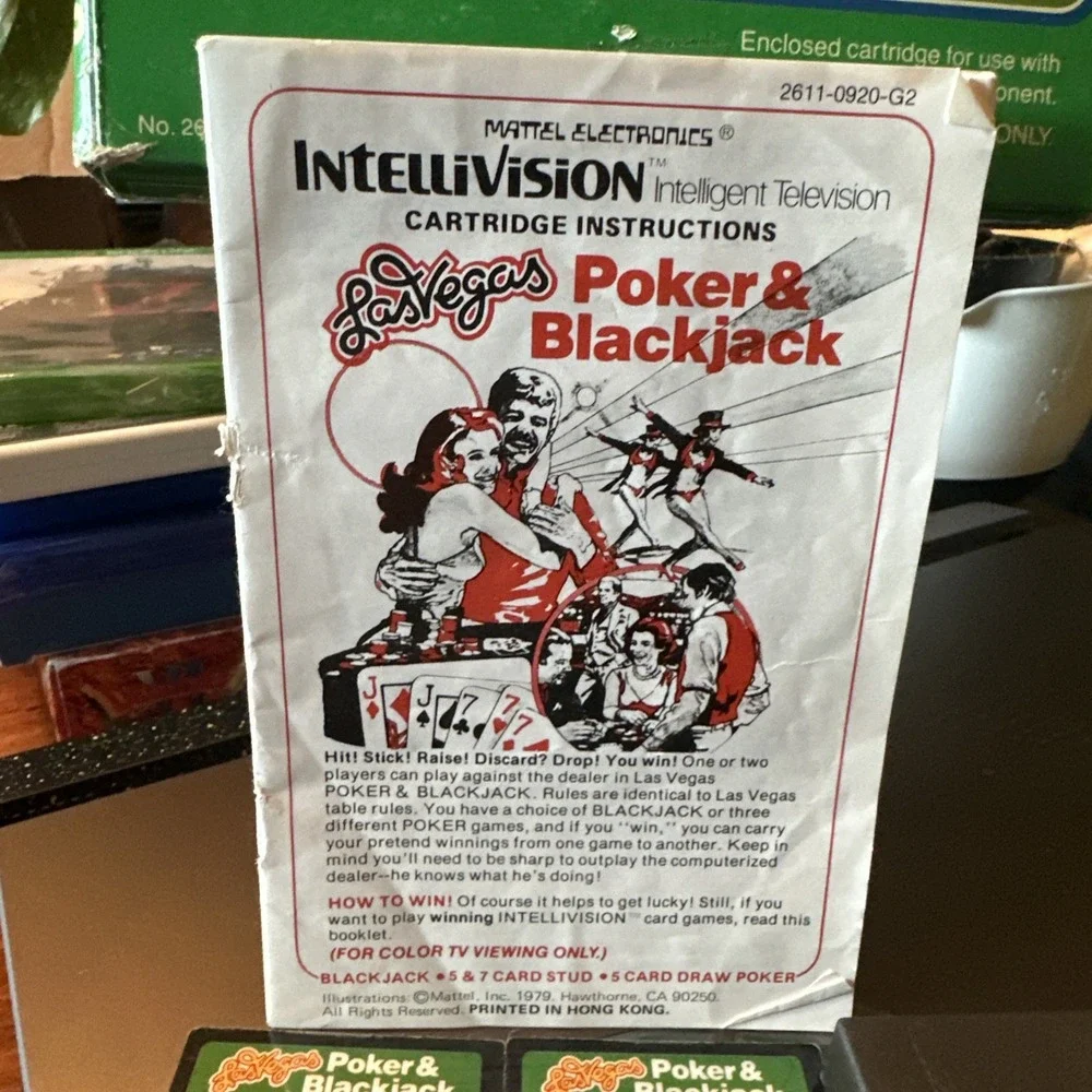 Las Vegas Poker & Blackjack Intellivision 1979 Complete Mattel Electronics CIB